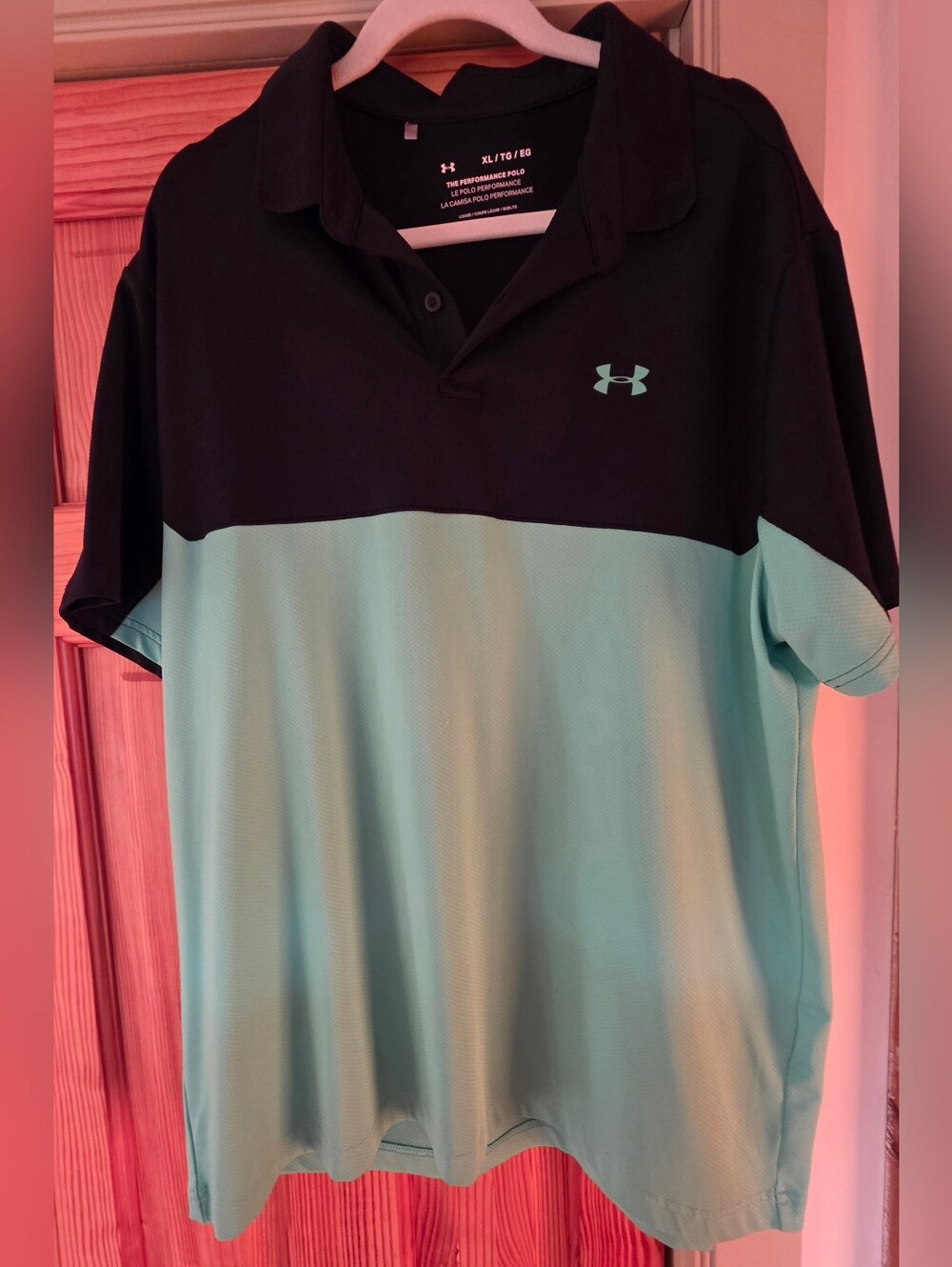 Under Armour Men’s Two-Tone Polo - Black & Lime Green